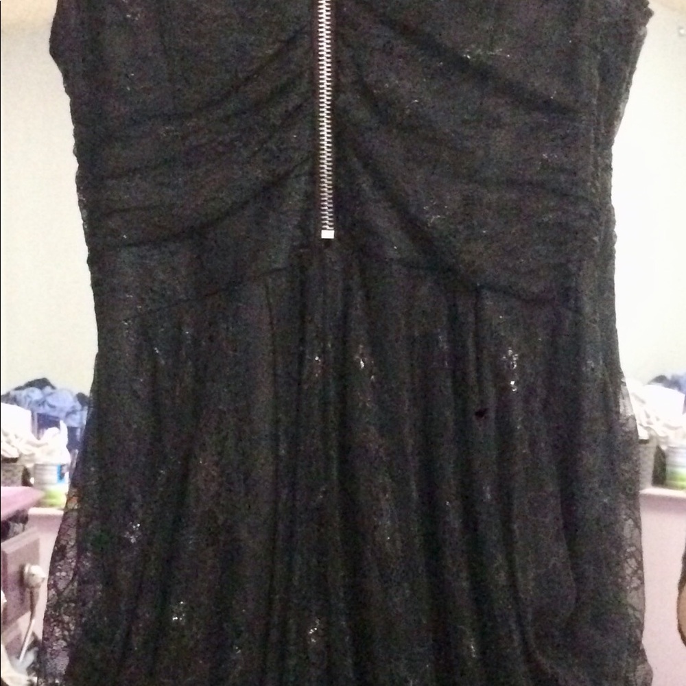 Bebe Addition jeweled black lace dress - Picture 3 of 6